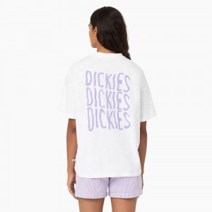 Women's Dickies Creswell Graphic T-Shirt White | 896237LJK