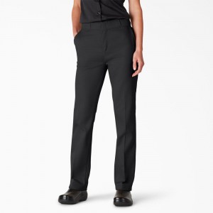 Women's Dickies FLEX Original Fit Work Pants Black | 268394CBS