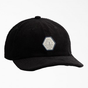 Women's Dickies Low Pro Corduroy Cap Black | 136025ZQR