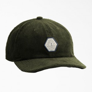 Women's Dickies Low Pro Corduroy Cap Green | 037891CRJ