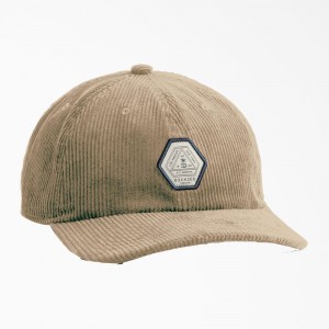 Women's Dickies Low Pro Corduroy Cap Khaki | 068219DTM