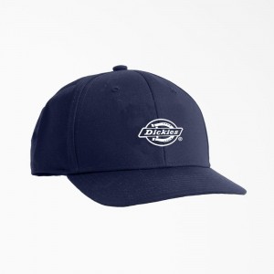 Women's Dickies Low Pro Logo Print Cap Navy | 137290HQG