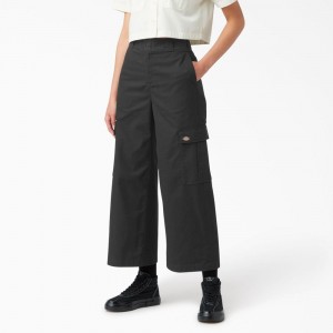 Women's Dickies Regular Fit Cargo Pants Black | 547280KND