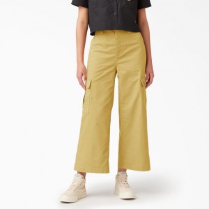 Women's Dickies Regular Fit Cargo Pants Khaki | 730549AFU