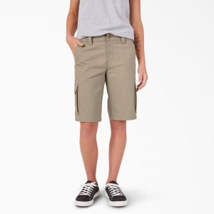 Women's Dickies Relaxed Fit Cargo Shorts Grey | 541029UXM