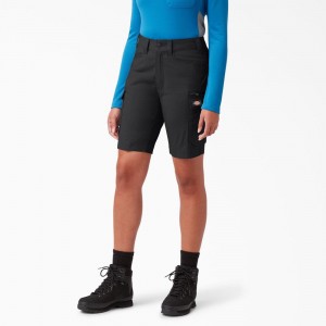 Women's Dickies Temp-iQ® 365 Shorts Black | 623408LHO