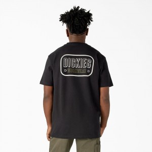 Women's Dickies Workwear Sign Heavyweight T-Shirt Black | 968357DCN