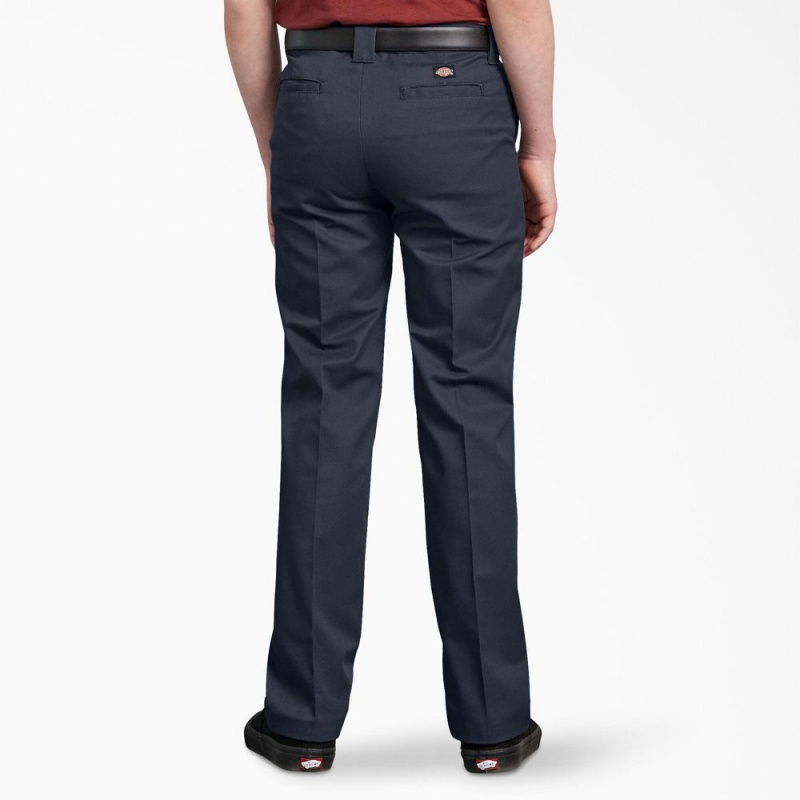 Kids' Dickies Slim Fit Pants Navy | 516384QGL