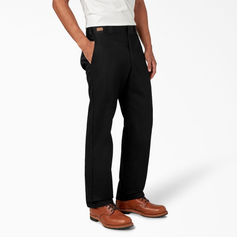 Men's Dickies 1922 Cotton Pants Black | 574823HUC