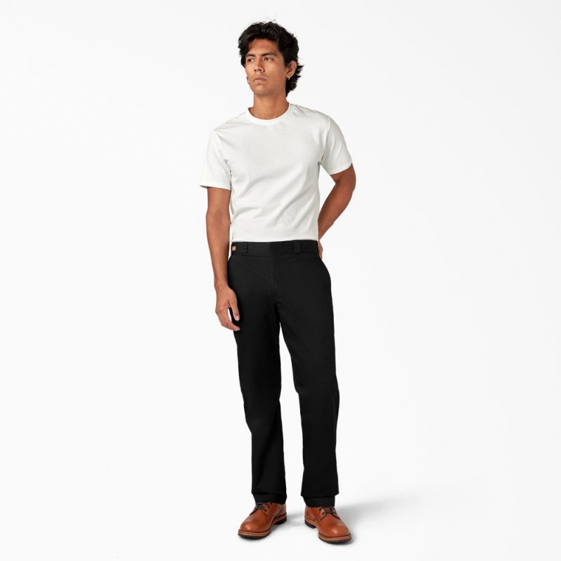 Men's Dickies 1922 Cotton Pants Black | 574823HUC