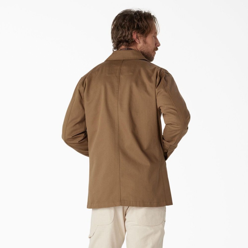 Men's Dickies 1922 Herringbone Jacket Brown | 316740TZX