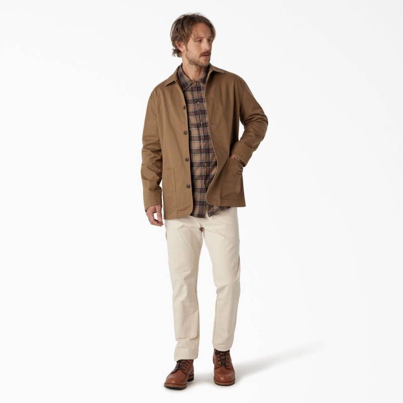 Men's Dickies 1922 Herringbone Jacket Brown | 316740TZX