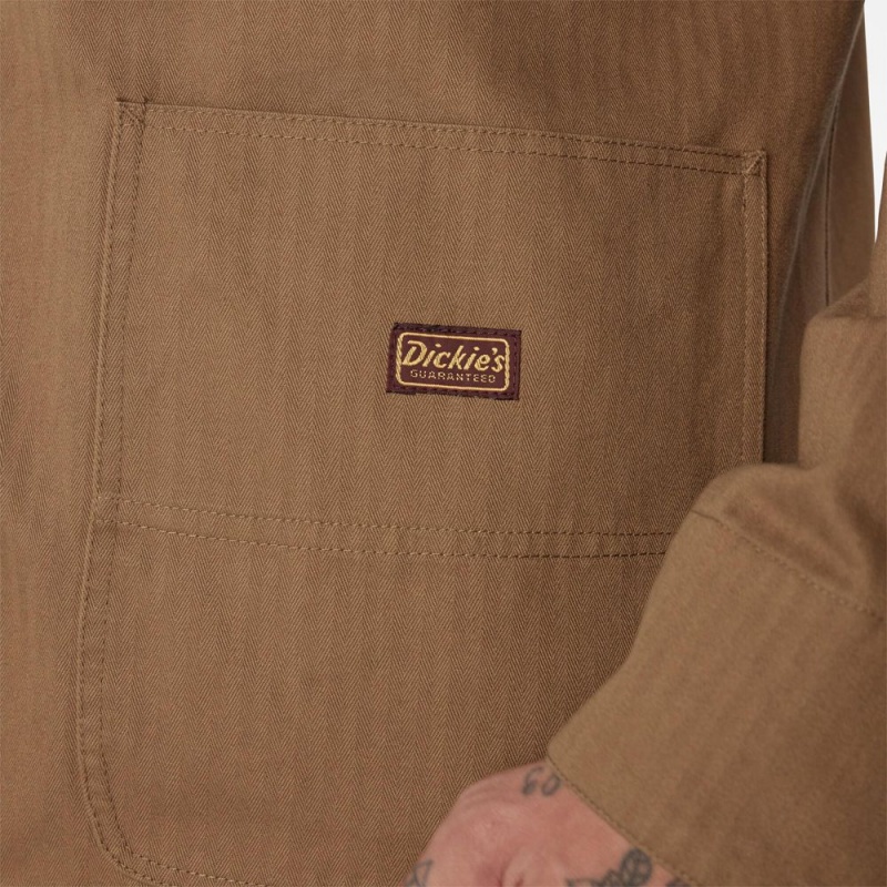 Men's Dickies 1922 Herringbone Jacket Brown | 316740TZX