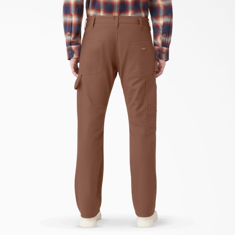 Men's Dickies 1922 Regular Fit Double Knee Pants Brown | 035189ZXA