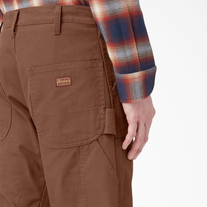 Men's Dickies 1922 Regular Fit Double Knee Pants Brown | 035189ZXA