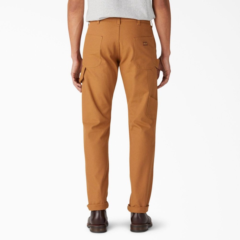 Men's Dickies 1922 Regular Fit Double Knee Pants Brown | 195647BXK