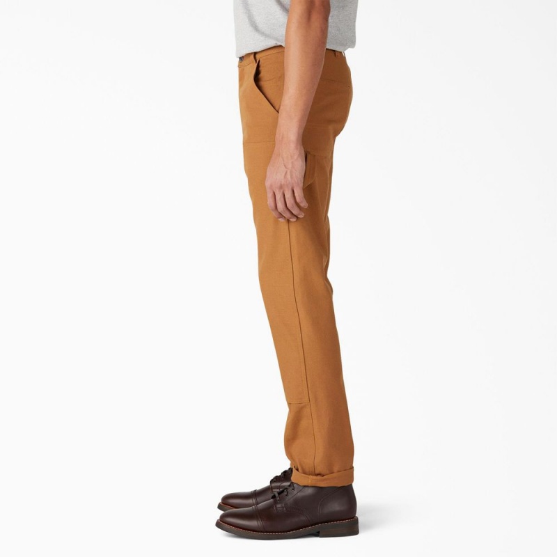 Men's Dickies 1922 Regular Fit Double Knee Pants Brown | 195647BXK