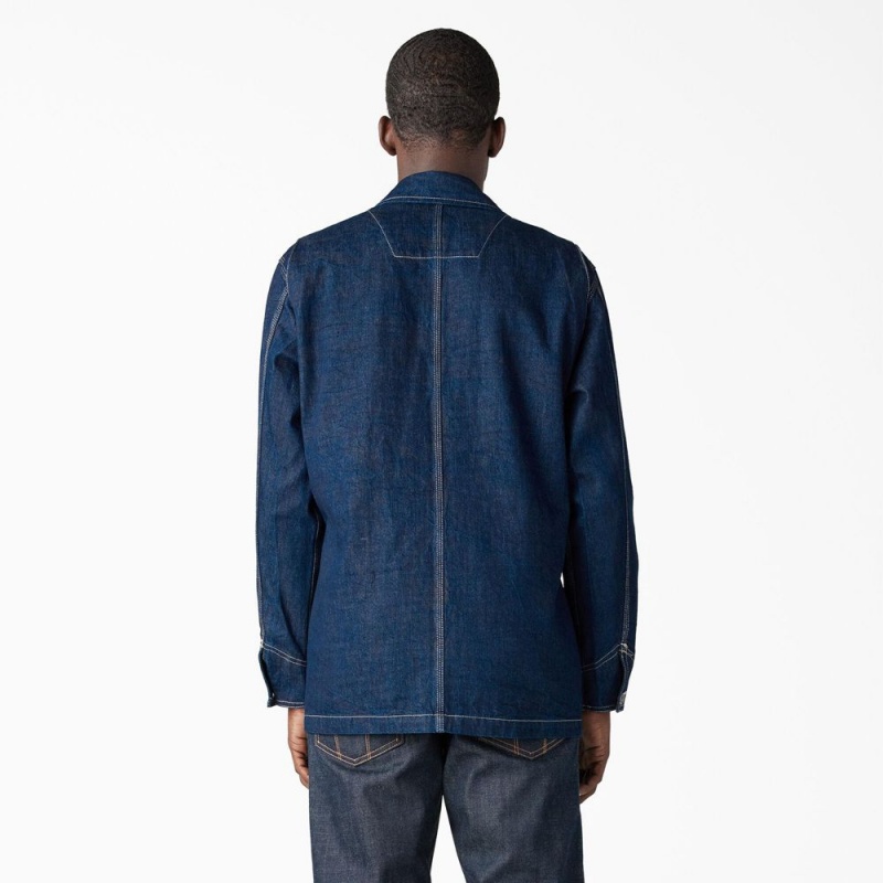 Men's Dickies 1922 Selvedge Denim Jacket Blue | 065723FDJ