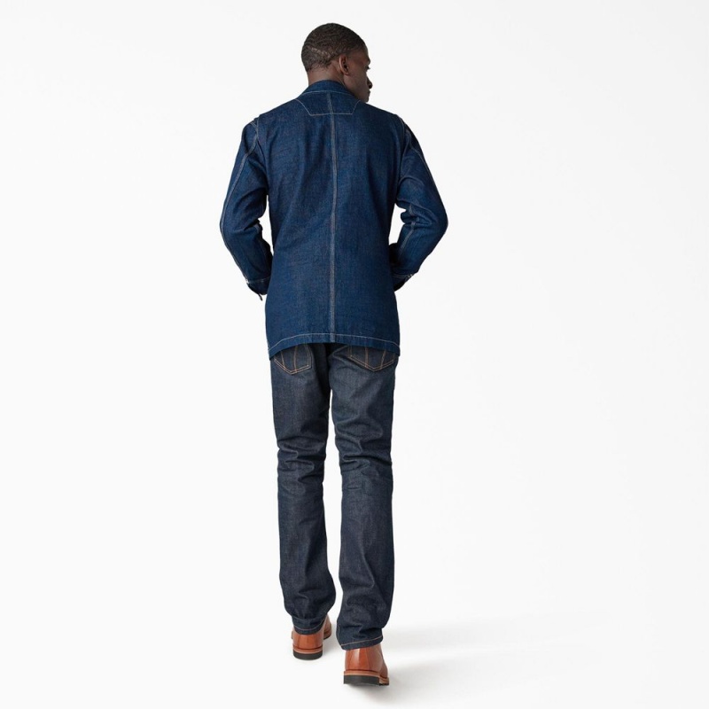 Men's Dickies 1922 Selvedge Denim Jacket Blue | 065723FDJ