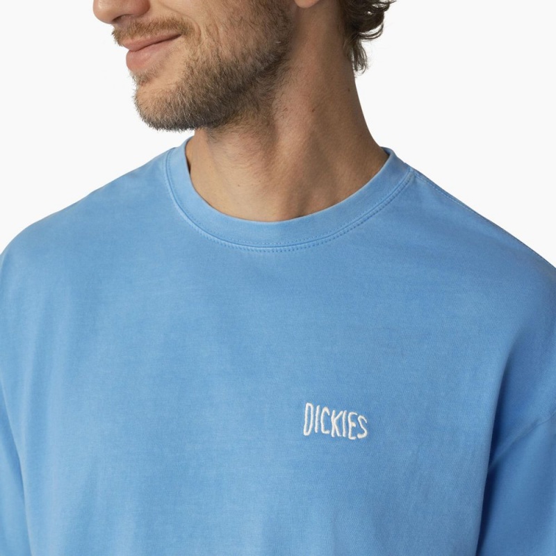 Men's Dickies Bandon Short Sleeve T-Shirt Blue | 952406EKA