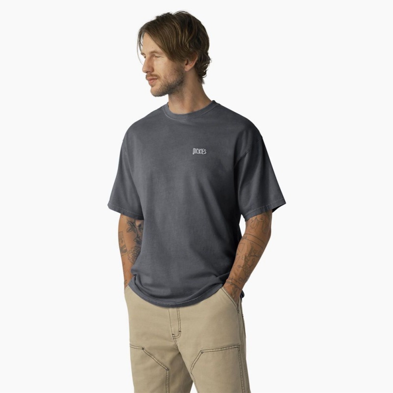 Men's Dickies Bandon Short Sleeve T-Shirt Grey | 351697FZM