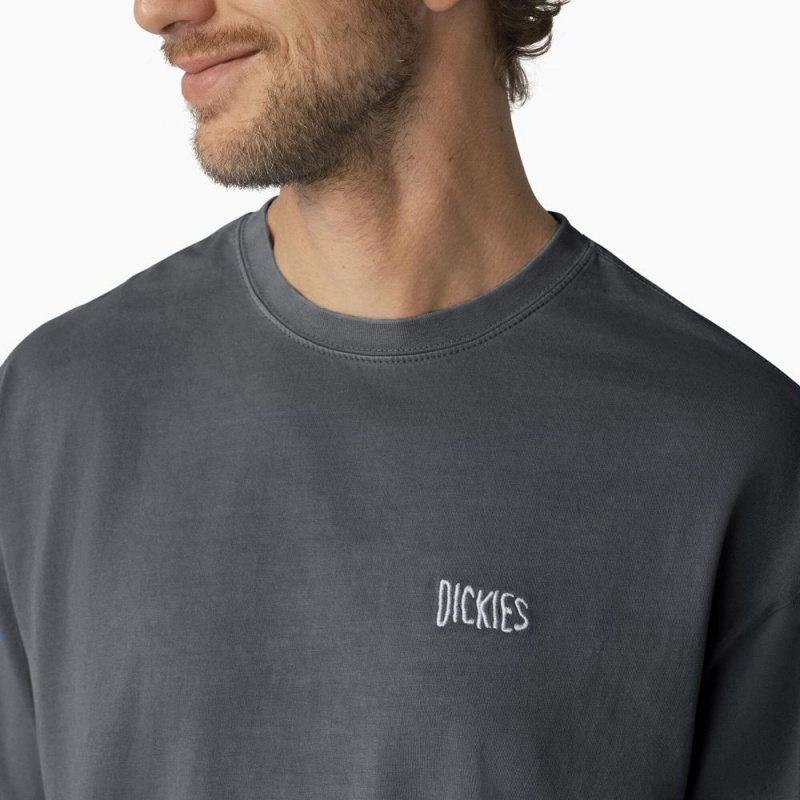 Men's Dickies Bandon Short Sleeve T-Shirt Grey | 351697FZM