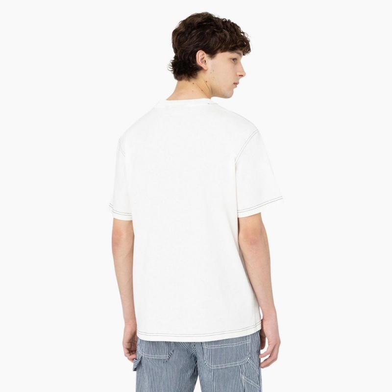 Men's Dickies Beavertown Short Sleeve T-Shirt White | 190564INC