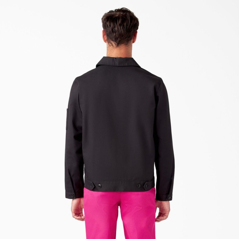 Men's Dickies Breast Cancer Awareness Eisenhower Jacket Black | 124075ILE