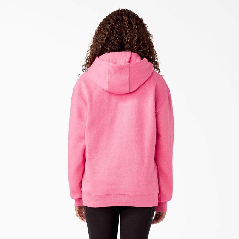 Men's Dickies Breast Cancer Awareness Logo Hoodie Pink | 864719IFW