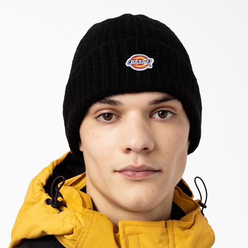 Men's Dickies Brewton Beanie Black | 980374YWR