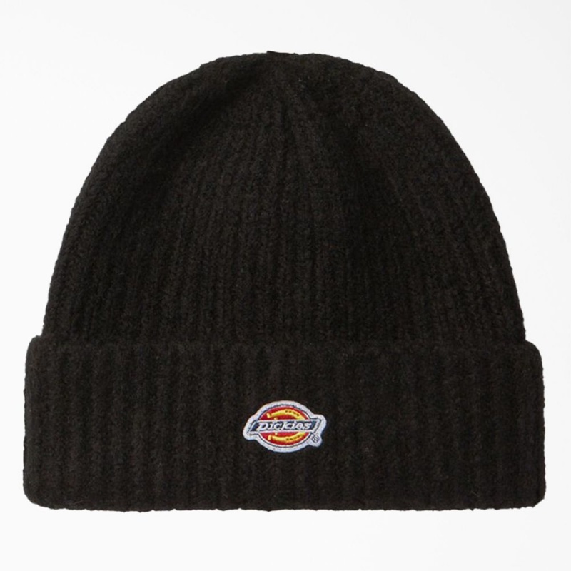 Men\'s Dickies Brewton Beanie Black | 980374YWR