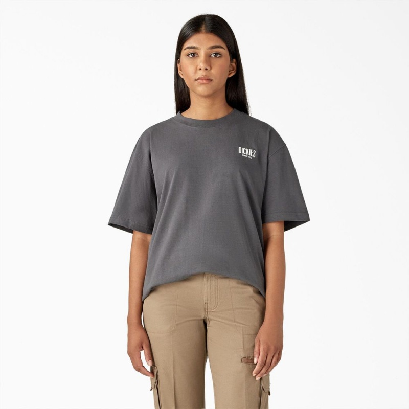 Men's Dickies Built to Last Heavyweight T-Shirt Grey | 476319EXD