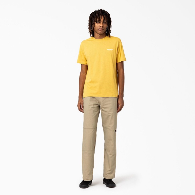 Men's Dickies Camden Box Graphic T-Shirt Yellow | 721845KJR