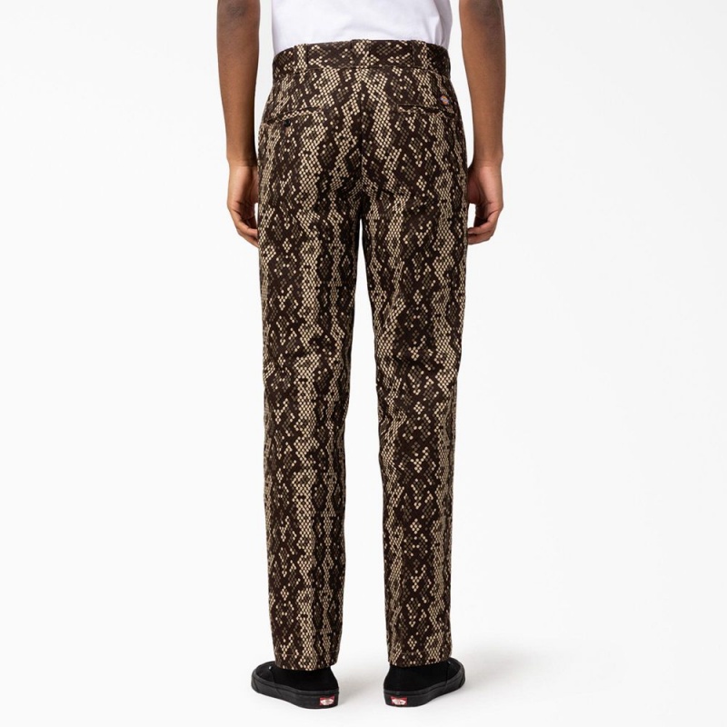 Men's Dickies Camden Straight Fit Pants Brown | 123084NFV