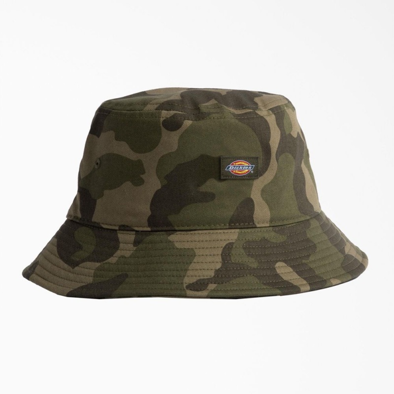 Men\'s Dickies Canvas Bucket Hat Brown | 943867FYE