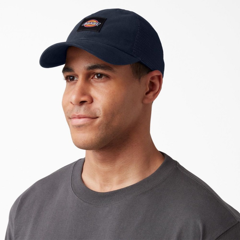 Men's Dickies Canvas Trucker Hat Navy | 921738QGX