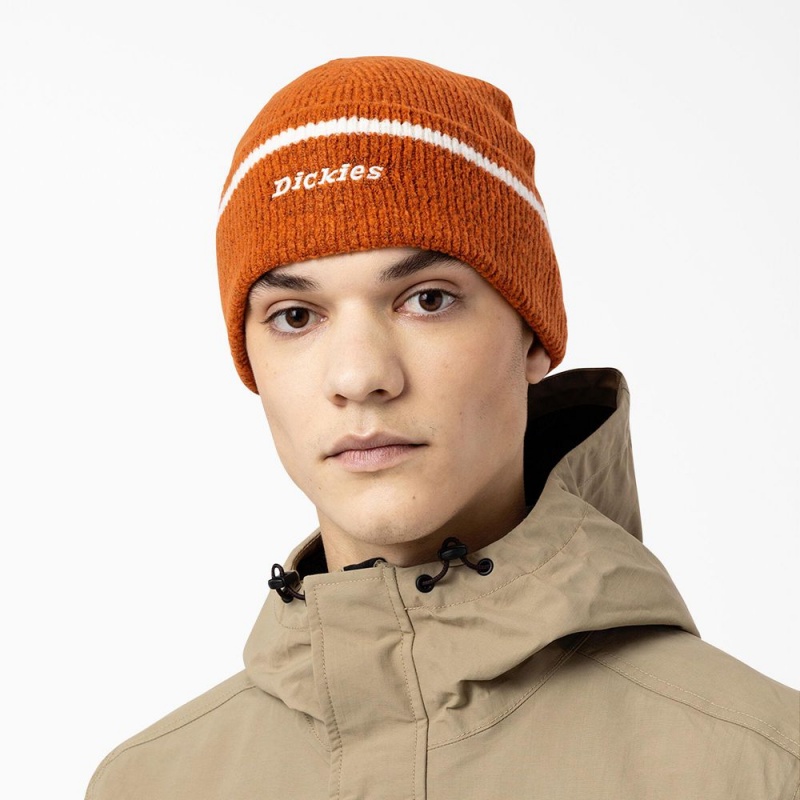 Men's Dickies Chalkville Beanie Orange | 249856JMI