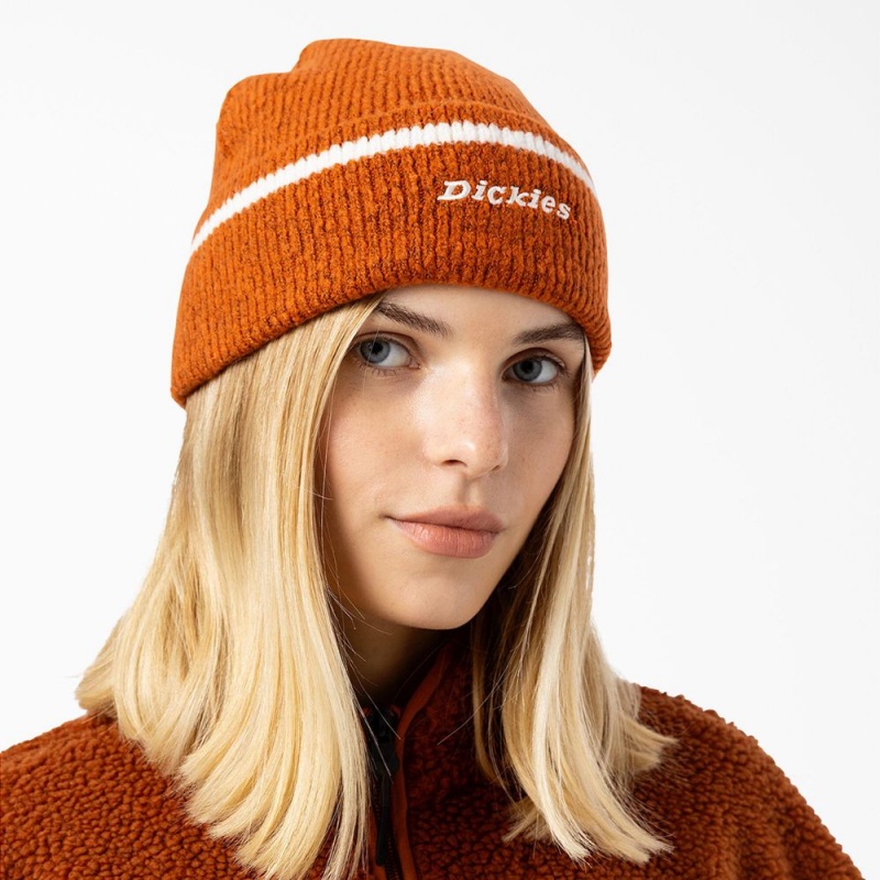 Men's Dickies Chalkville Beanie Orange | 249856JMI