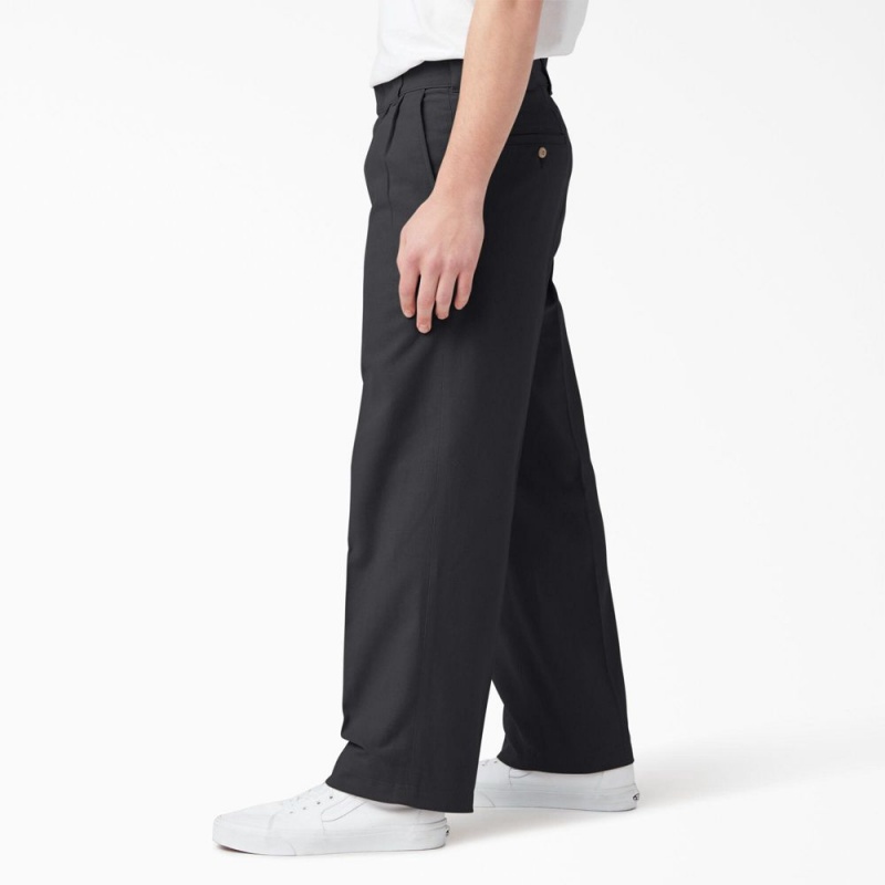 Men's Dickies Chatom Regular Fit Tapered Leg Pants Black | 358047MHI