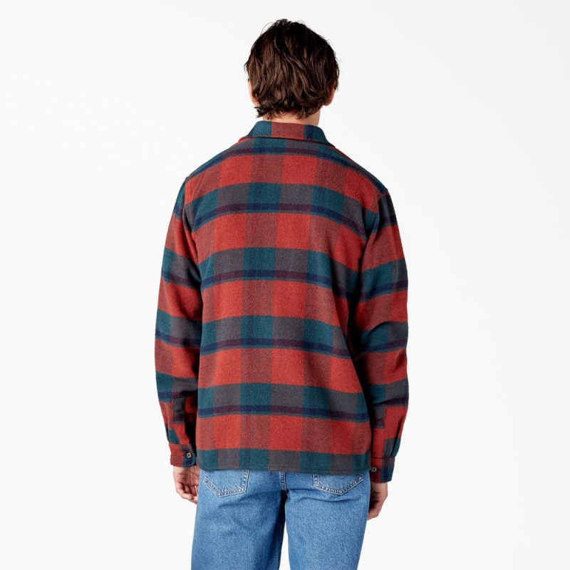 Men's Dickies Coaling Wool Blend Shirt Red | 295176CSO