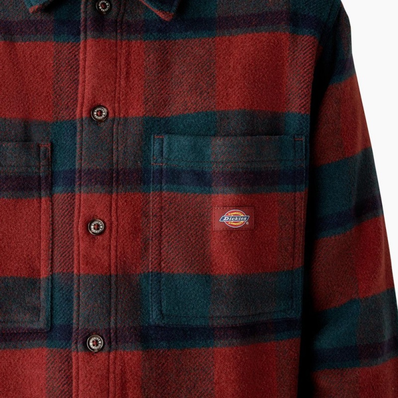 Men's Dickies Coaling Wool Blend Shirt Red | 295176CSO