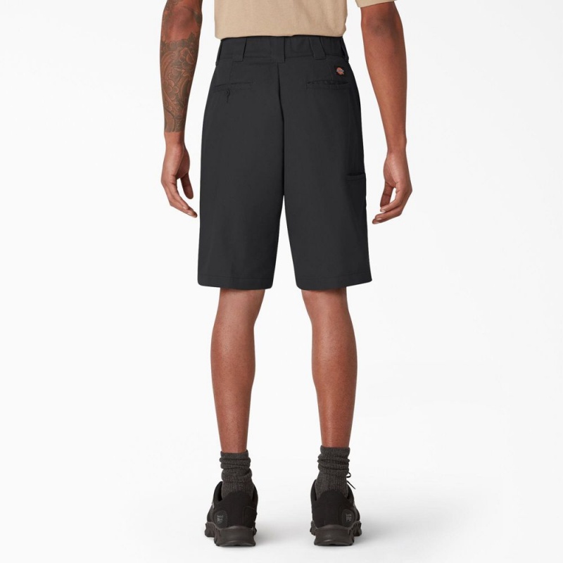 Men's Dickies Cooling Active Waist Shorts Black | 694082JVM