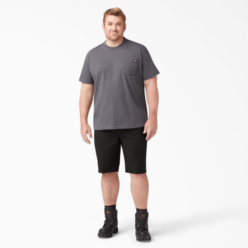 Men's Dickies Cooling Active Waist Shorts Black | 694082JVM