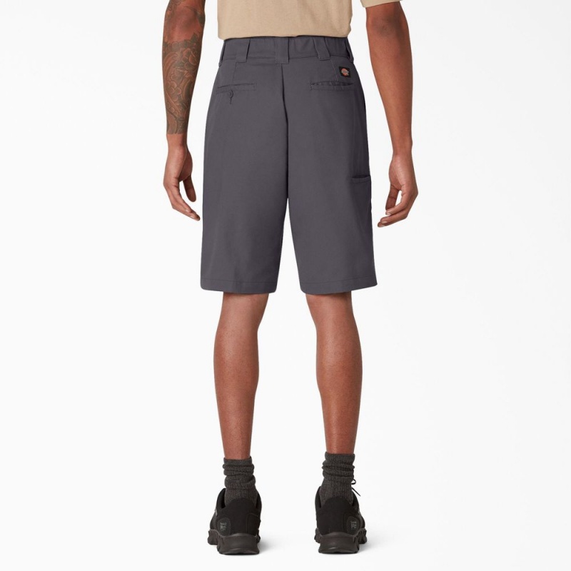 Men's Dickies Cooling Active Waist Shorts Grey | 938204GFK