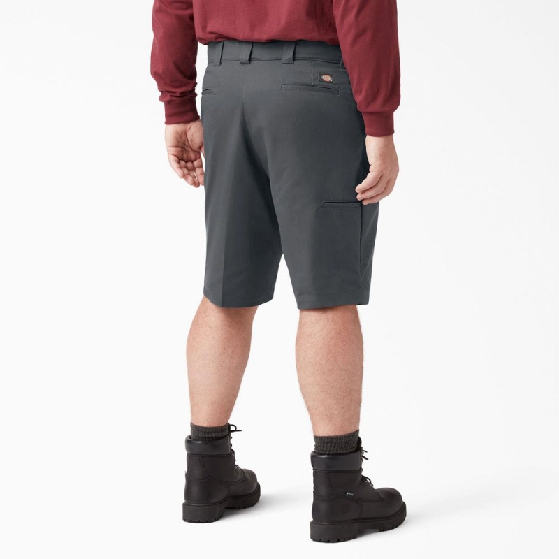 Men's Dickies Cooling Active Waist Shorts Grey | 938204GFK