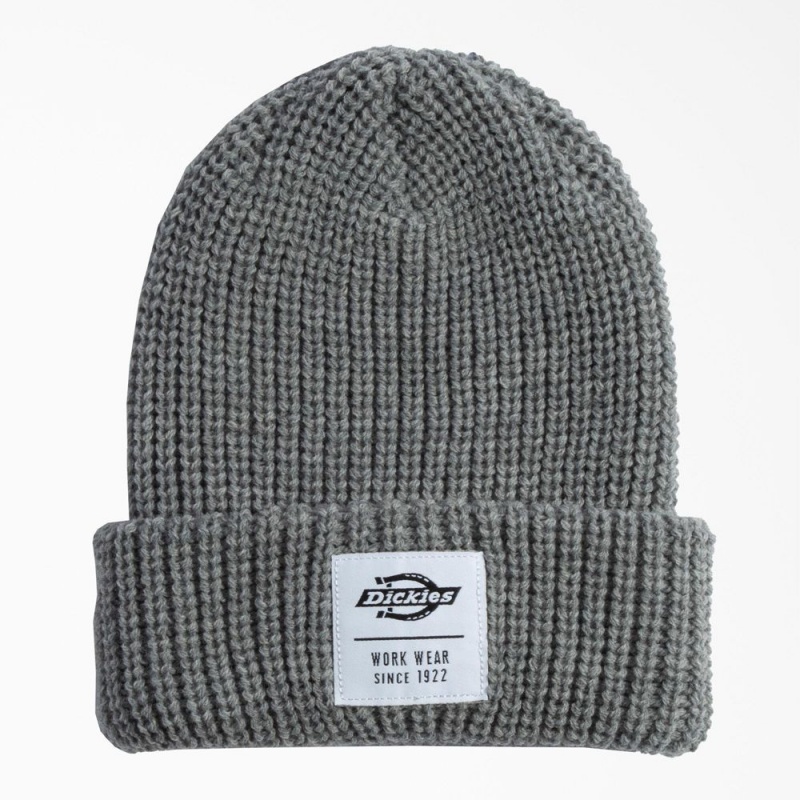 Men\'s Dickies Cuffed Fisherman Beanie Grey | 671380ICR