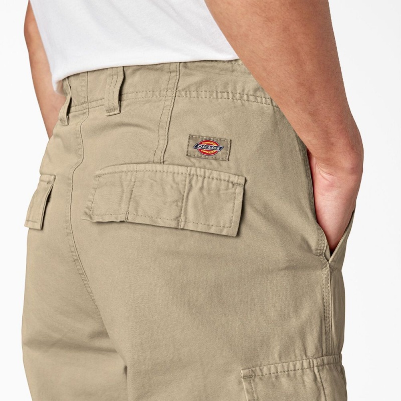 Men's Dickies Double Knee Canvas Cargo Pants Khaki | 240361XFK