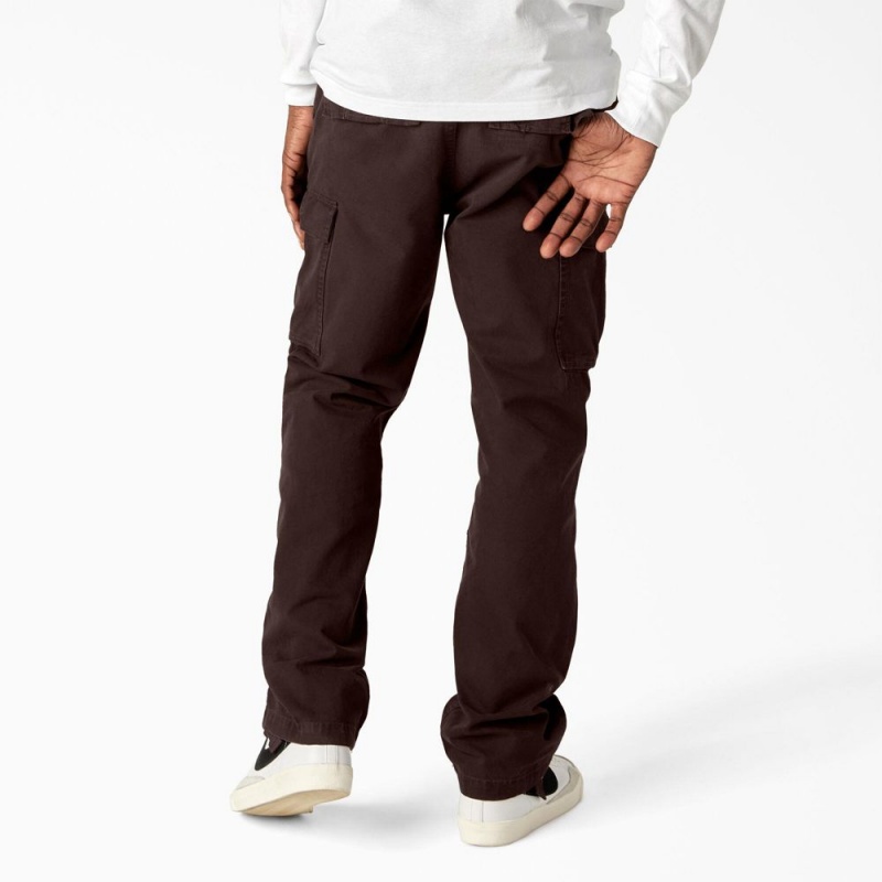 Men's Dickies Double Knee Canvas Cargo Pants Brown | 361024VQD