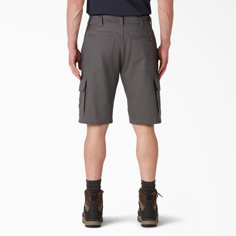 Men's Dickies DuraTech Ranger Relaxed Fit Duck Shorts Grey | 857260KIP