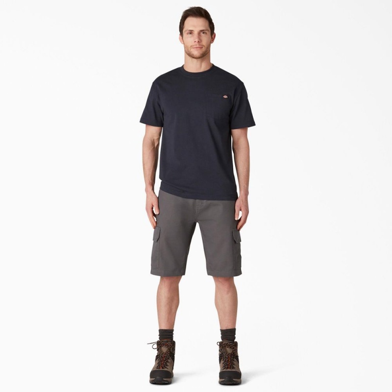 Men's Dickies DuraTech Ranger Relaxed Fit Duck Shorts Grey | 857260KIP